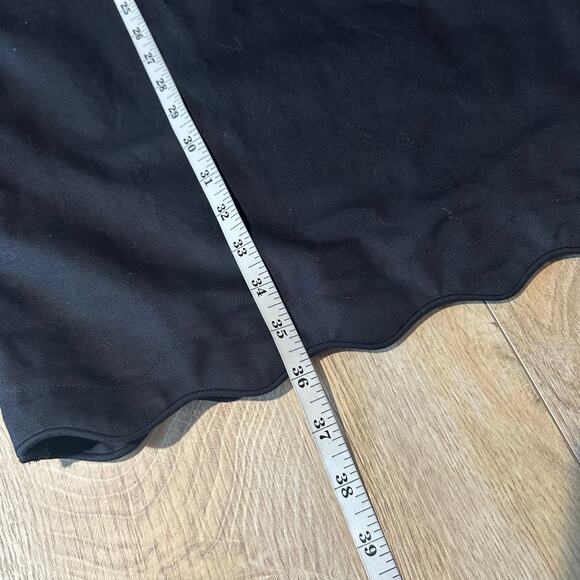 Ann Taylor Scalloped Cotton Linen Cut Out Dress Black 12 NEW - Picture 15 of 15